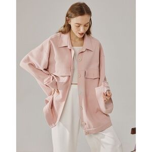 New! Nap Shacket Casual Oversized Shirt Jacket